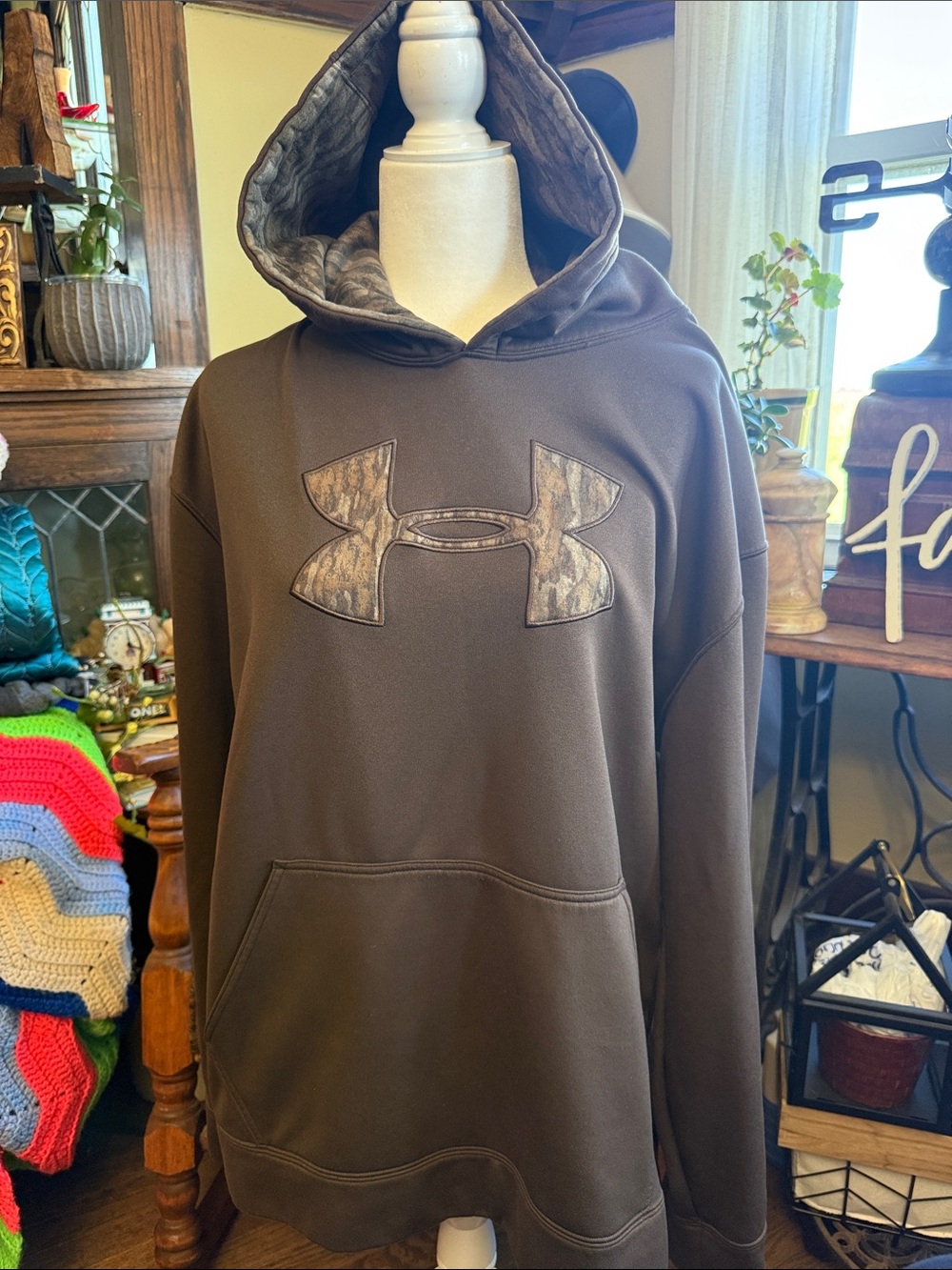 Under Armour Men's Brown Camo Logo Hoodie